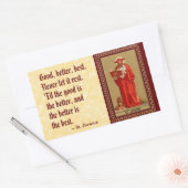St. Jerome als kardinaal met lion (P 004) Rechthoekige Sticker (Envelop)