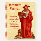 St. Jerome als kardinaal met lion (P 004) Scriptur Notitieboek (Voorkant)