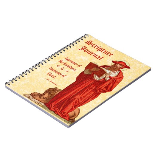 St. Jerome als kardinaal met lion (P 004) Scriptur Notitieboek (Linkerzijde)