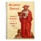 St. Jerome als kardinaal met lion (P 004) Scriptur Notitieboek (Voorkant)