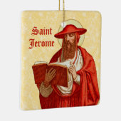 St. Jerome als kardinaal met Motivatie prijsopgave Keramisch Ornament (Rechts)