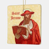 St. Jerome als kardinaal met Motivatie prijsopgave Keramisch Ornament (Links)