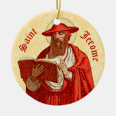 St. Jerome als kardinaal met Motivatie prijsopgave Keramisch Ornament (Voorkant)
