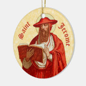 St. Jerome als kardinaal met Motivatie prijsopgave Keramisch Ornament (Links)