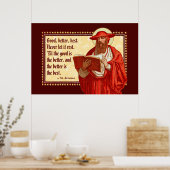 St. Jerome als kardinaal met Motivatie prijsopgave Poster (Keuken)