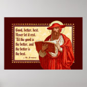 St. Jerome als kardinaal met Motivatie prijsopgave Poster (Voorkant)