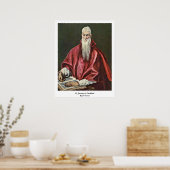 St. Jerome als kardinaal van El Greco Poster (Keuken)