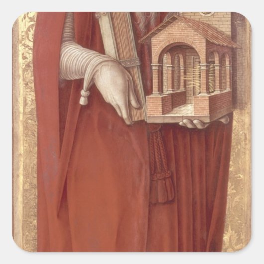 St.Jerome, c.1476 Vierkante Sticker (Voorkant)
