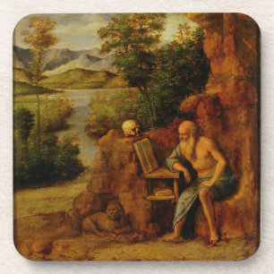 St. Jerome, c.1500 (olie op het paneel) Drankjes Onderzetter