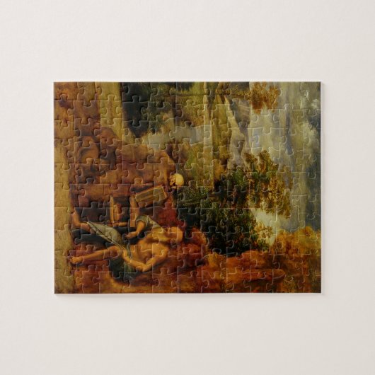 St. Jerome, c.1500 (olie op het paneel) Legpuzzel (Horizontaal)