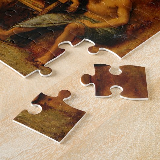 St. Jerome, c.1500 (olie op het paneel) Legpuzzel (Zijkant)