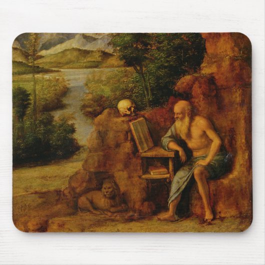 St. Jerome, c.1500 (olie op het paneel) Muismat (Voorkant)