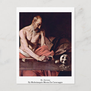 St. Jerome door Michelangelo Merisi da Caravaggio Briefkaart