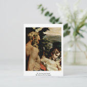 St. Jerome en Angel van Antonio Da Correggio Briefkaart (Staand voorkant)