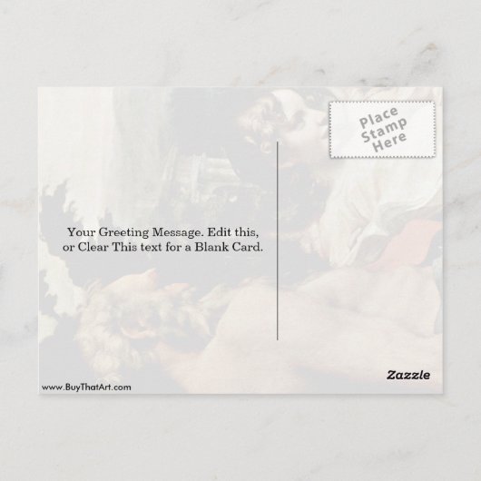 St. Jerome en Angel van Antonio Da Correggio Briefkaart (Achterkant)