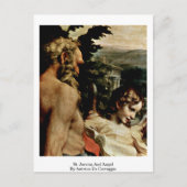 St. Jerome en Angel van Antonio Da Correggio Briefkaart (Voorkant)