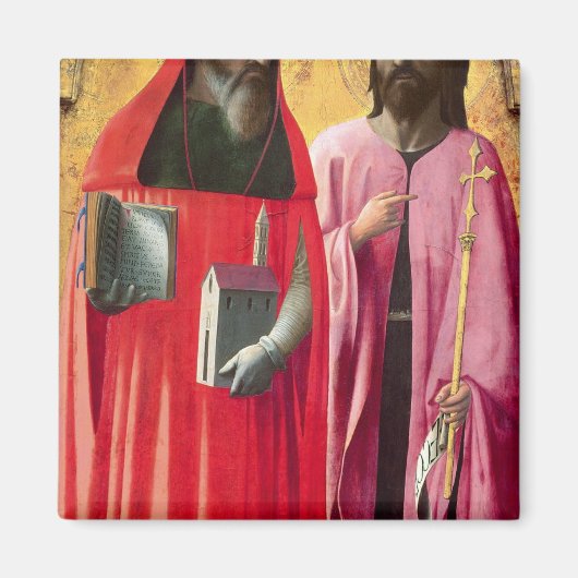 St. Jerome en St. John the Baptist, c.1428-29 Magneet (Voorkant)