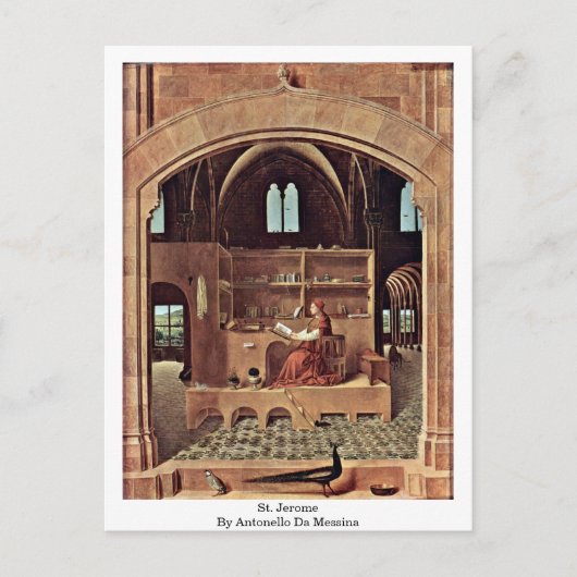 St. Jerome in by Antonello da Messina Briefkaart (Voorkant)