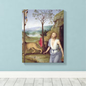 St. Jerome in de woestijn, c.1499-1502 Canvas Afdruk (Insitu (Houten vloer))