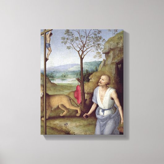 St. Jerome in de woestijn, c.1499-1502 Canvas Afdruk (Voorkant)