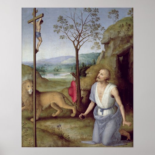 St. Jerome in de woestijn, c.1499-1502 Poster (Voorkant)