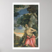 St. Jerome in Penitence (olie op doek) Poster (Voorkant)