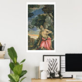 St. Jerome in Penitence (olie op doek) Poster (Thuiskantoor)