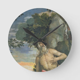 St. Jerome in Penitence (olie op doek) Ronde Klok