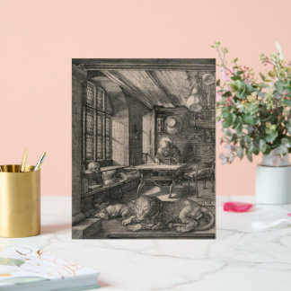 St. Jerome in zijn studeerkamer door Albrecht Düre Acryl Bord