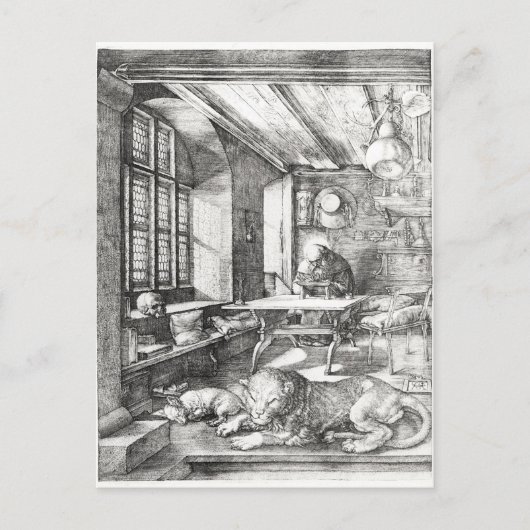 St. Jerome in zijn studie, 1514 Briefkaart (Voorkant)