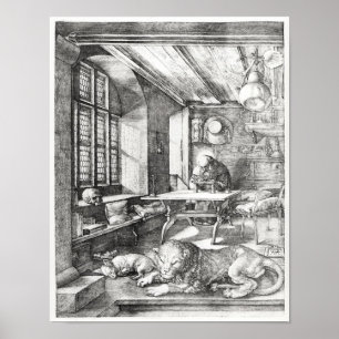 St. Jerome in zijn studie, 1514 Poster