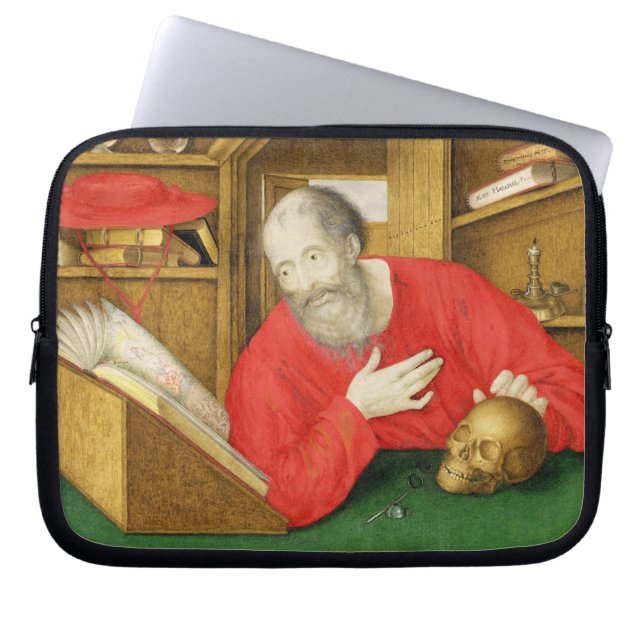 St. Jerome in zijn studie, 1650 (lichaamskleur en  Laptop Sleeve (Voorkant)