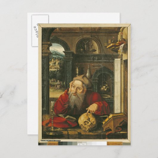 St. Jerome in zijn studie Briefkaart (Voorkant / Achterkant)