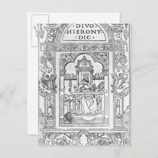 St. Jerome in zijn studie Briefkaart (Voorkant / Achterkant)