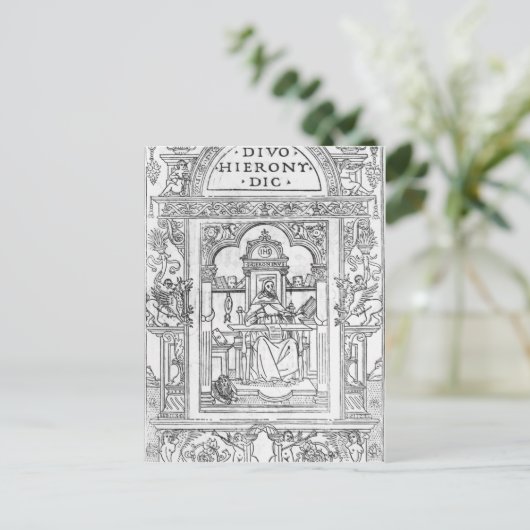 St. Jerome in zijn studie Briefkaart (Staand voorkant)