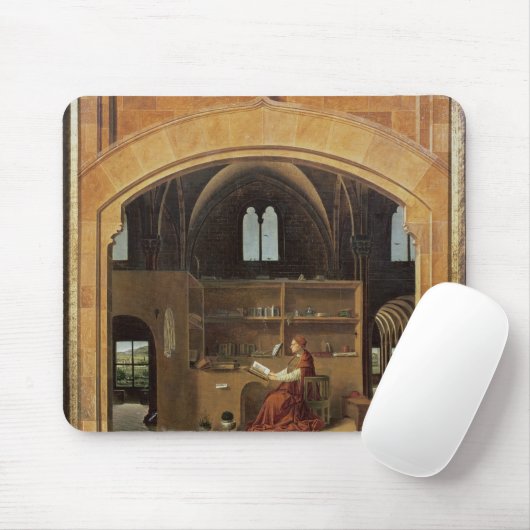 St. Jerome in zijn studie, c.1475 Muismat (Met muis)