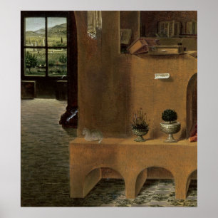 St. Jerome in zijn studie, c.1475 Poster