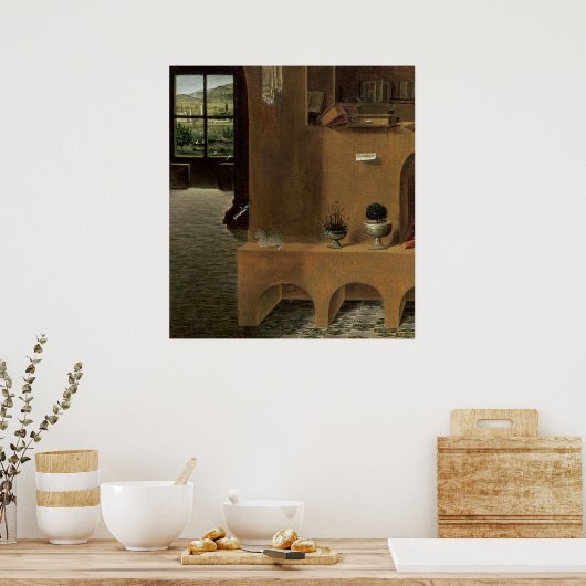 St. Jerome in zijn studie, c.1475 Poster (Keuken)