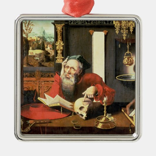 St. Jerome in zijn studie Metalen Ornament (Voorkant)