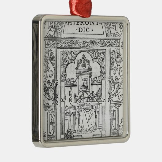 St. Jerome in zijn studie Metalen Ornament (Rechts)