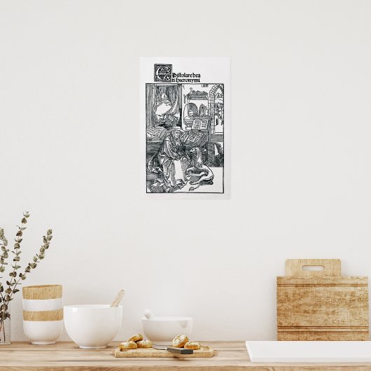 St. Jerome in zijn studie Poster (Keuken)