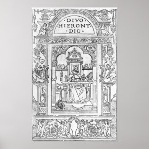St. Jerome in zijn studie Poster
