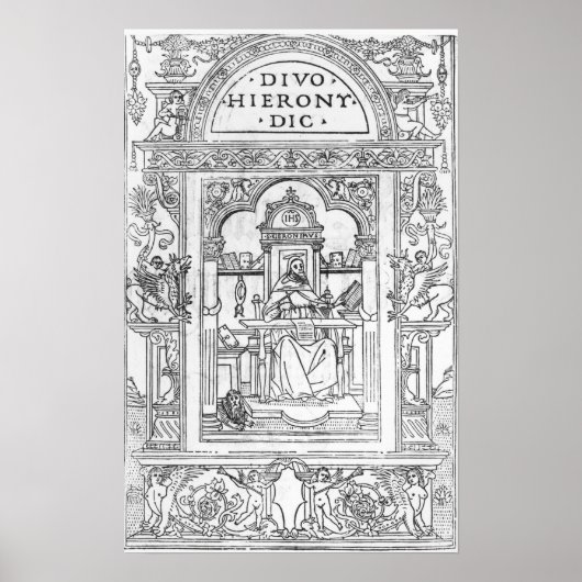 St. Jerome in zijn studie Poster (Voorkant)