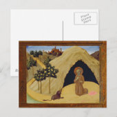 St. Jerome met de leeuw, 1436 (tempera op het pane Briefkaart (Voorkant / Achterkant)