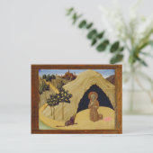 St. Jerome met de leeuw, 1436 (tempera op het pane Briefkaart (Staand voorkant)