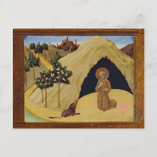 St. Jerome met de leeuw, 1436 (tempera op het pane Briefkaart