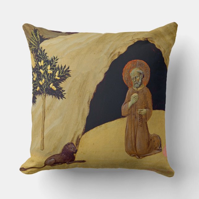 St. Jerome met de leeuw, 1436 (tempera op het pane Kussen (Voorkant)