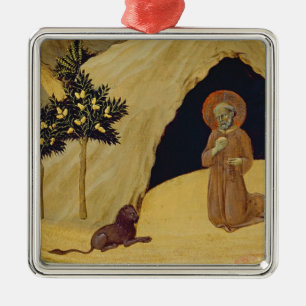 St. Jerome met de leeuw, 1436 (tempera op het pane Metalen Ornament