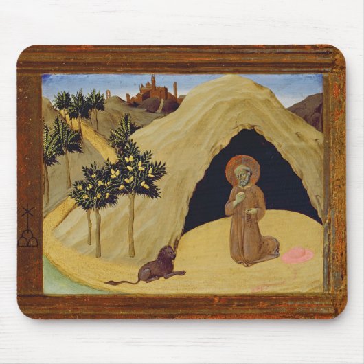 St. Jerome met de leeuw, 1436 (tempera op het pane Muismat (Voorkant)