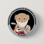 St. Jerome Ronde Button 5,7 Cm (Voorkant)